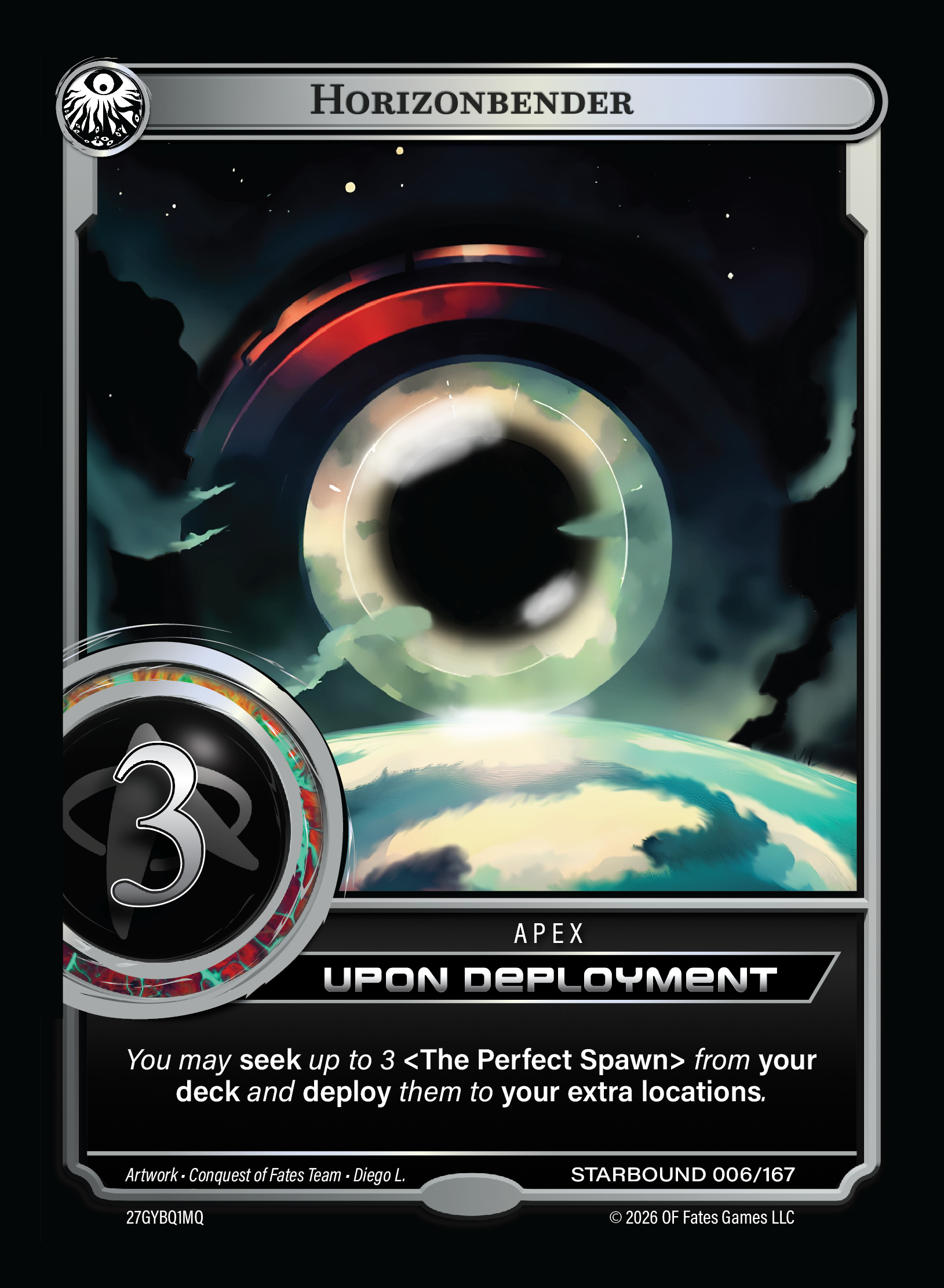 Horizonbender, a unit with an Upon Deployment ability